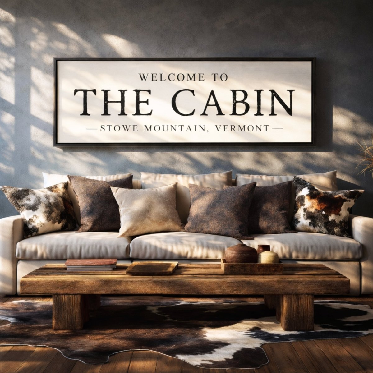 Custom Cabin Sign - Personalized Entryway Wall Art | Rustic Lake House Decor - Lumberwave Creations