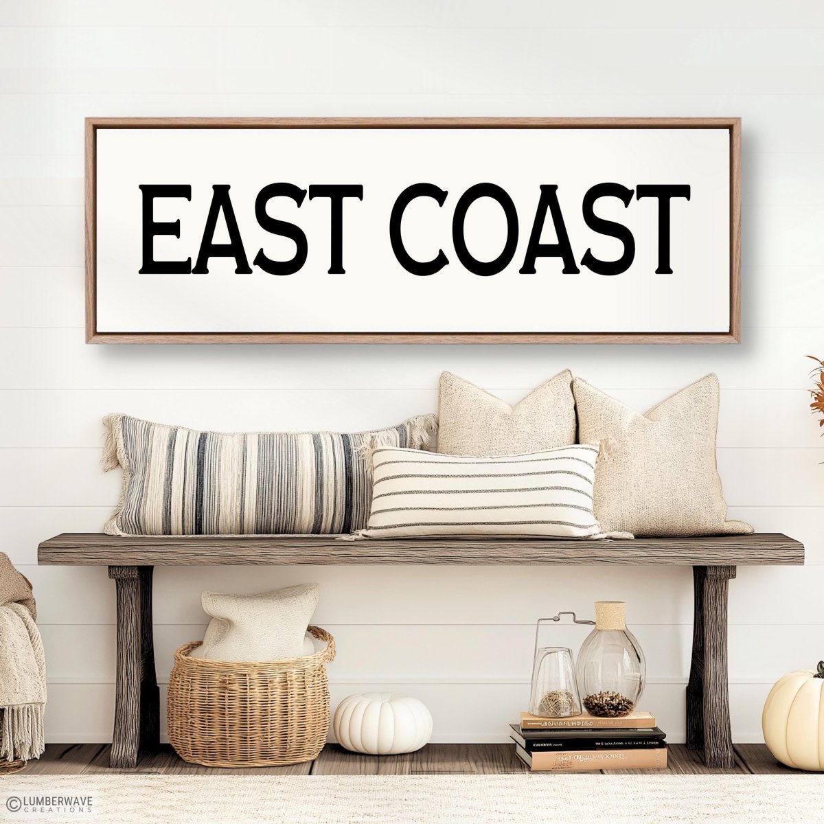 East Coast Sign - Minimalist Wall Art | Beach House Decor | New England Print - Lumberwave Creations
