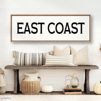 East Coast Sign - Minimalist Wall Art | Beach House Decor | New England Print - Lumberwave Creations