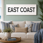 East Coast Sign - Minimalist Wall Art | Beach House Decor | New England Print - Lumberwave Creations