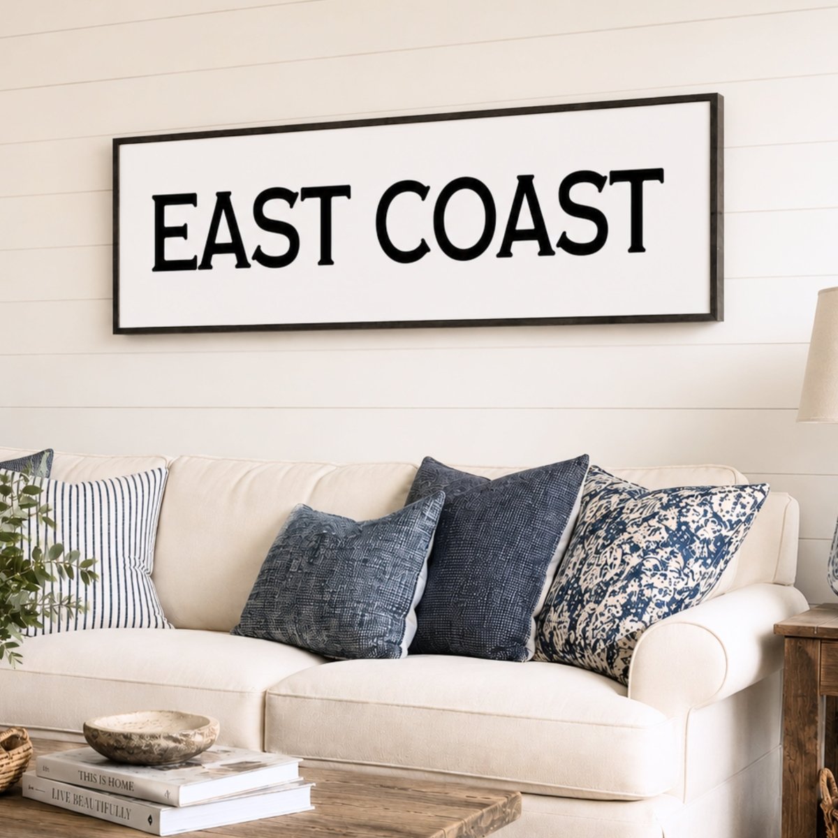 East Coast Sign - Minimalist Wall Art | Beach House Decor | New England Print - Lumberwave Creations