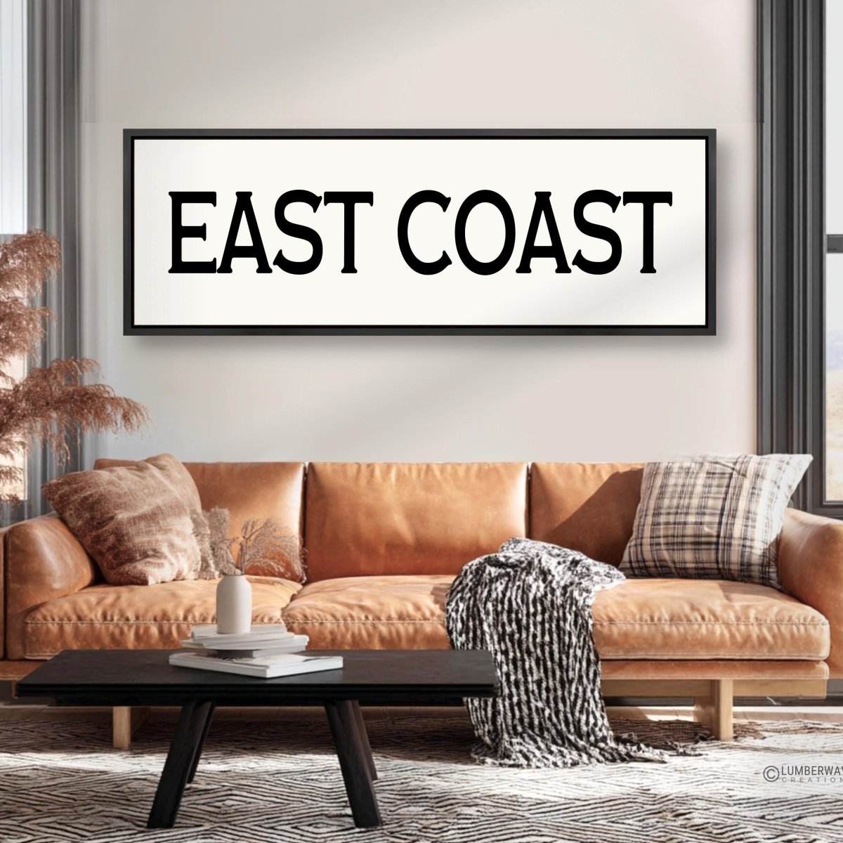 East Coast Sign - Minimalist Wall Art | Beach House Decor | New England Print - Lumberwave Creations
