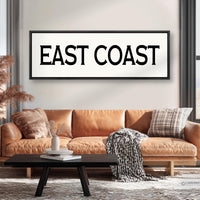 East Coast Sign - Minimalist Wall Art | Beach House Decor | New England Print - Lumberwave Creations