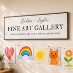 Personalized Kids Art Gallery Sign | Children's Art Display Canvas Print