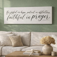 Faithful In Prayer Sign - Romans 12 Scripture Wall Decor | Inspirational Bible Quote Print - Lumberwave Creations
