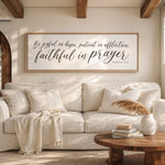 Faithful In Prayer Sign - Romans 12 Scripture Wall Decor | Inspirational Bible Quote Print - Lumberwave Creations