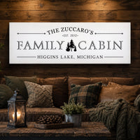 Family Cabin Sign - Personalized Cabin Name Sign | Rustic Wall Decor for Lake House - Lumberwave Creations