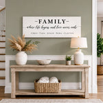 Family First Names Sign - Personalized Family Wall Decor | Love Never Ends Quote - Lumberwave Creations