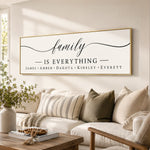 Family Is Everything Sign - Personalized Family Names Decor | Entryway Wall Art - Lumberwave Creations