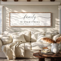 Family Is Everything Sign - Personalized Family Names Decor | Entryway Wall Art - Lumberwave Creations