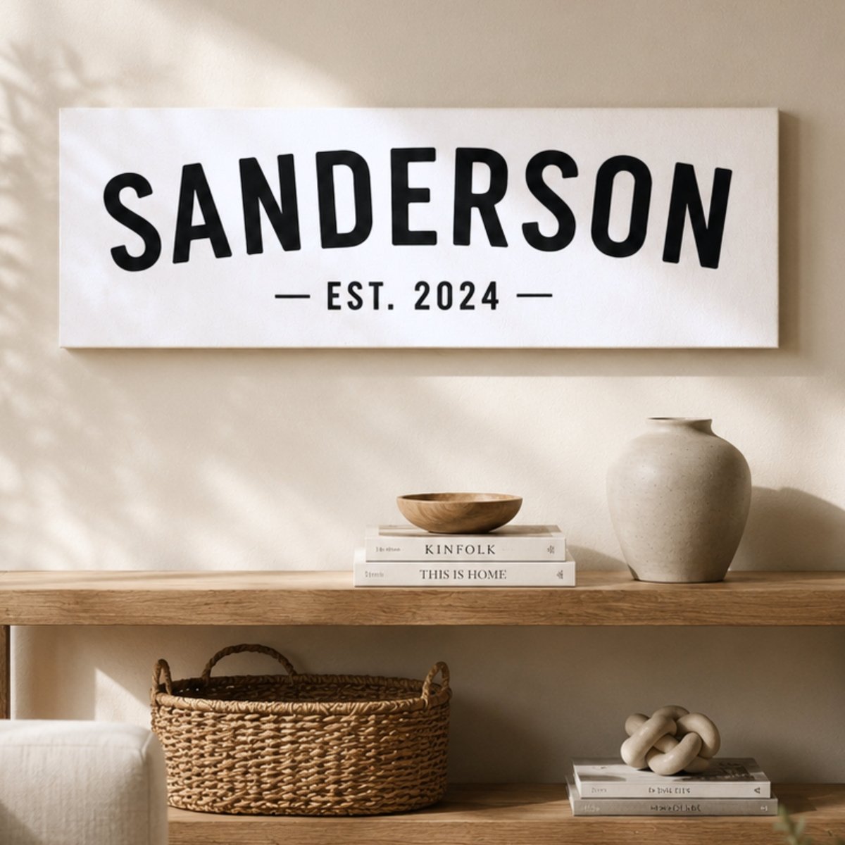 Family Last Name Sign, Wedding Established Date Print, Gift For Newlyweds - Lumberwave Creations