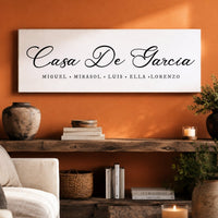 Family Name Sign - Personalized Last Name Print | Entryway Wall Art Decor - Lumberwave Creations
