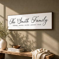 Family Name Sign - Personalized Last Name Print | Entryway Wall Art Decor - Lumberwave Creations