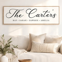 Family Name Sign - Personalized Last Name Print | Entryway Wall Art Decor - Lumberwave Creations