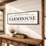 Farmhouse Last Name Sign - Personalized Family Wall Art | Rustic Country Decor - Lumberwave Creations