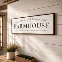 Farmhouse Last Name Sign - Personalized Family Wall Art | Rustic Country Decor - Lumberwave Creations
