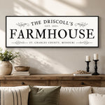 Farmhouse Last Name Sign - Personalized Family Wall Art | Rustic Country Decor - Lumberwave Creations