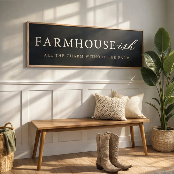Farmhouse Wall Decor - Rustic Home Sign | Funny Farmhouse Print Canvas - Lumberwave Creations