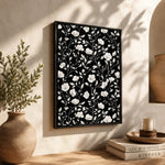 Floral Wall Art, Flower Vine Print, Black And White Wall Decor - Lumberwave Creations