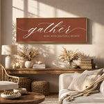 Gather Here With Grateful Hearts Print | Rustic Thanksgiving Signs - Lumberwave Creations