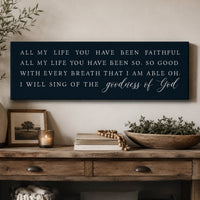 Goodness Of God Sign - Christian Wall Decor | Scripture Wall Art Print - Lumberwave Creations