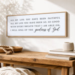 Goodness Of God Sign – Inspirational Song Lyrics Christian Wall Art Print - Lumberwave Creations