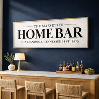 Home Bar Sign - Custom Basement Bar Name Signs & Personalized Pub Decor - Lumberwave Creations