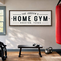 Home Gym Sign - Personalized Workout Room Decor | Custom Gym Wall Art - Lumberwave Creations