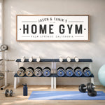 Home Gym Sign - Personalized Workout Room Decor | Custom Gym Wall Art - Lumberwave Creations