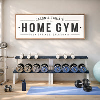 Home Gym Sign - Personalized Workout Room Decor | Custom Gym Wall Art - Lumberwave Creations