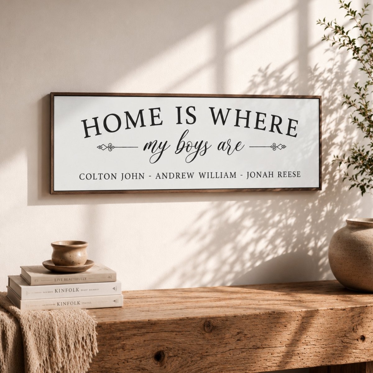 Home Is Where My Boys Are | Personalized - Lumberwave Creations