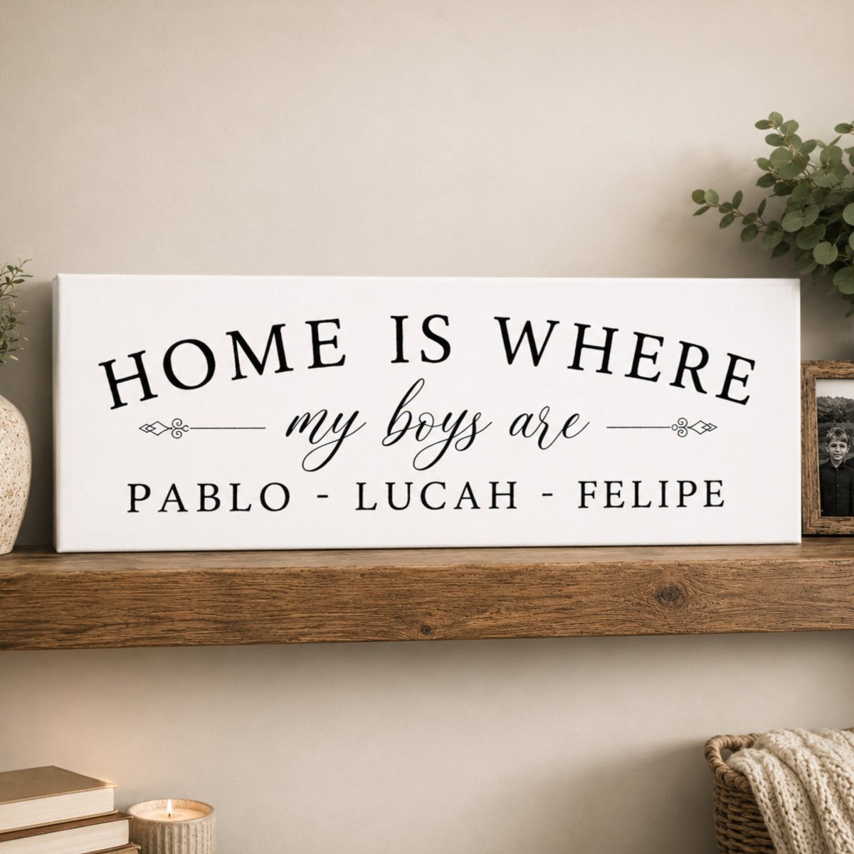 Home Is Where My Boys Are | Personalized - Lumberwave Creations