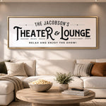 Home Theater Sign - Personalized Family Movie Room Decor & Cinema Room Signs - Lumberwave Creations