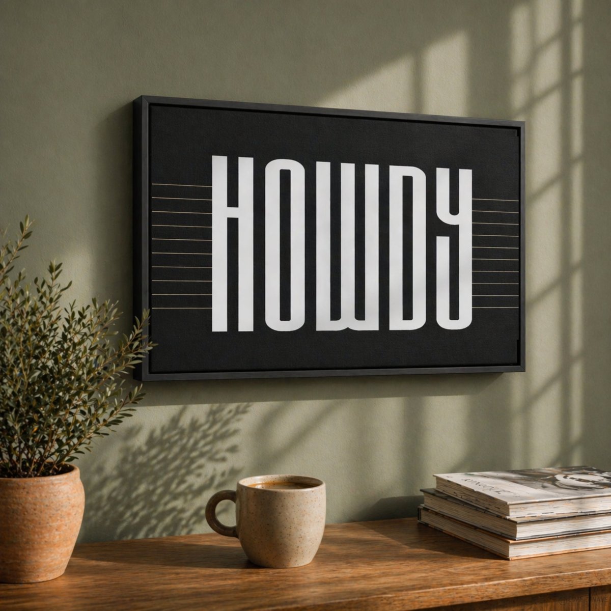 Howdy Wall Decor - Trendy Western Wall Art | Rustic Entryway & Southwestern Style - Lumberwave Creations