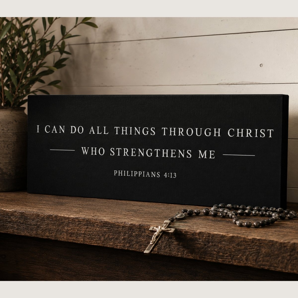 I Can Do All Things Through Christ Who Strengthens Me | Inspirational Scripture Art - Lumberwave Creations