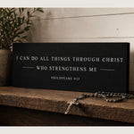 I Can Do All Things Through Christ Who Strengthens Me | Inspirational Scripture Art - Lumberwave Creations