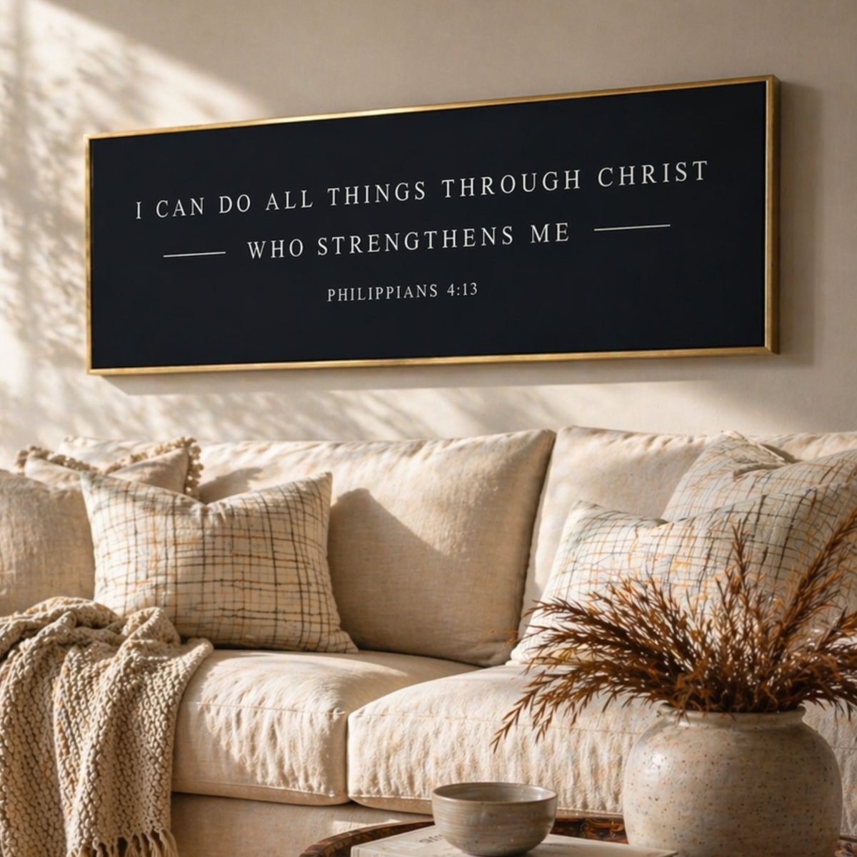 I Can Do All Things Through Christ Who Strengthens Me | Inspirational Scripture Art - Lumberwave Creations