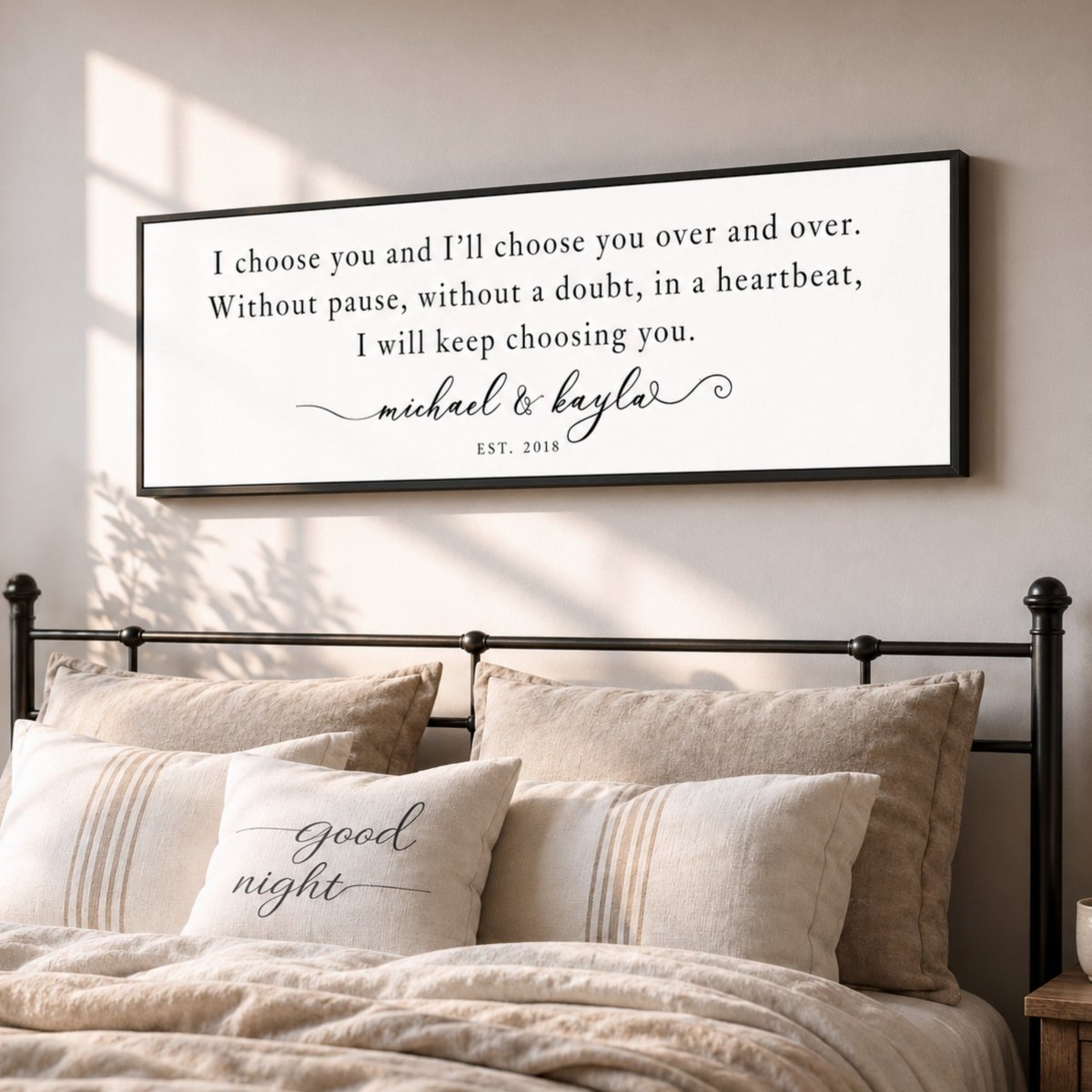 I Choose You Anniversary Date Sign - Personalized Wedding date Sign - Lumberwave Creations