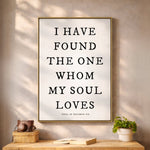 I Have Found the One Whom My Soul Loves | Song of Solomon Bible Verse Sign - Lumberwave Creations