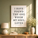 I Have Found the One Whom My Soul Loves | Song of Solomon Bible Verse Sign - Lumberwave Creations