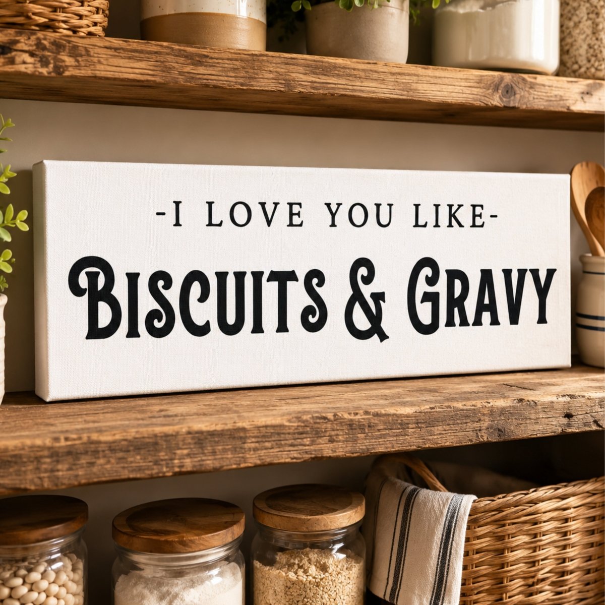 I Love You Like Biscuits And Gravy - Lumberwave Creations