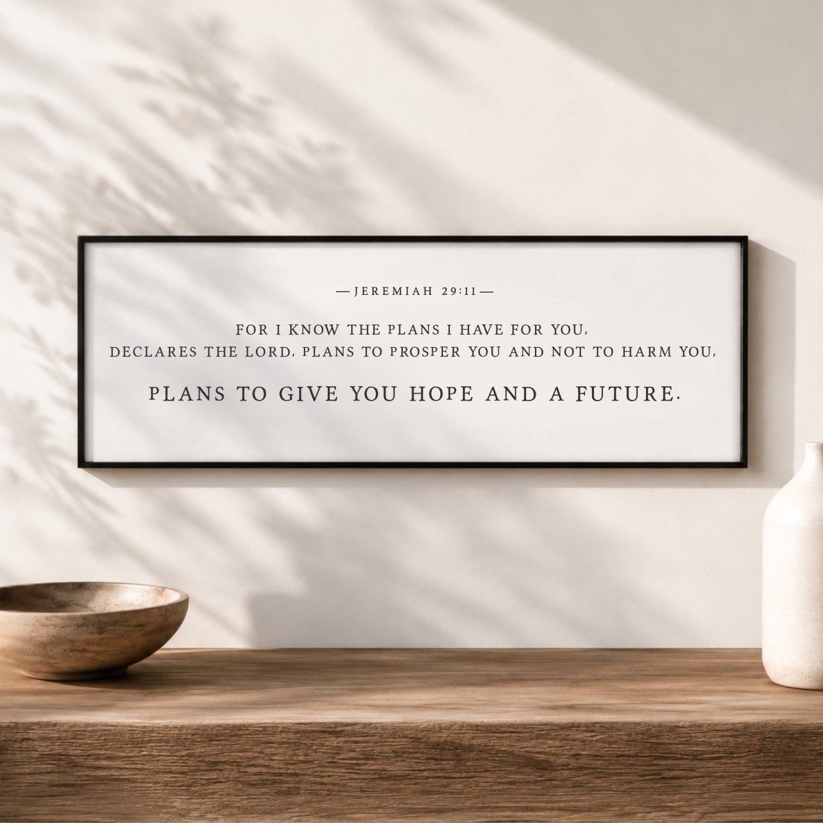 Inspirational Bible Verse Jeremiah 29:11 Art - Christian Wall Decor Sign - Lumberwave Creations
