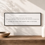 Inspirational Bible Verse Jeremiah 29:11 Art - Christian Wall Decor Sign - Lumberwave Creations