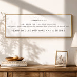 Inspirational Bible Verse Jeremiah 29:11 Art - Christian Wall Decor Sign - Lumberwave Creations