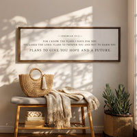 Inspirational Bible Verse Jeremiah 29:11 Art - Christian Wall Decor Sign - Lumberwave Creations