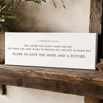 Inspirational Bible Verse Jeremiah 29:11 Art - Christian Wall Decor Sign - Lumberwave Creations