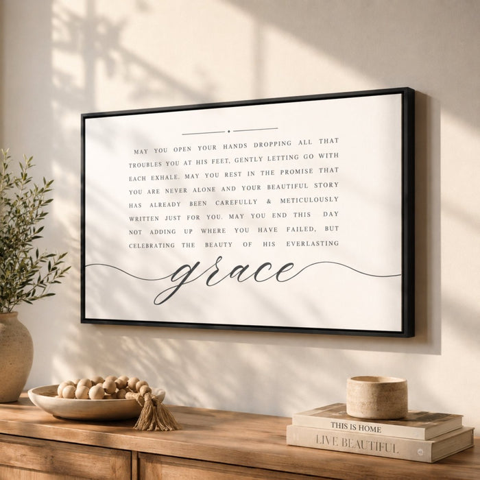 Inspirational Christian Sign – Everlasting Grace Print | Spiritual Wall Decor - Lumberwave Creations