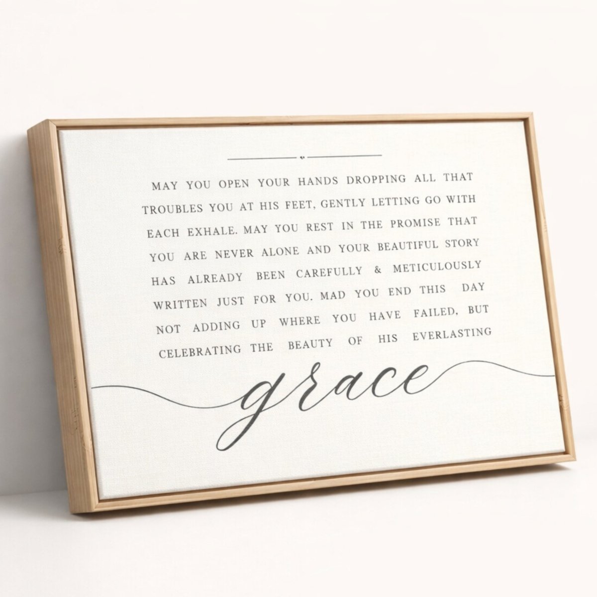 Inspirational Christian Sign – Everlasting Grace Print | Spiritual Wall Decor - Lumberwave Creations