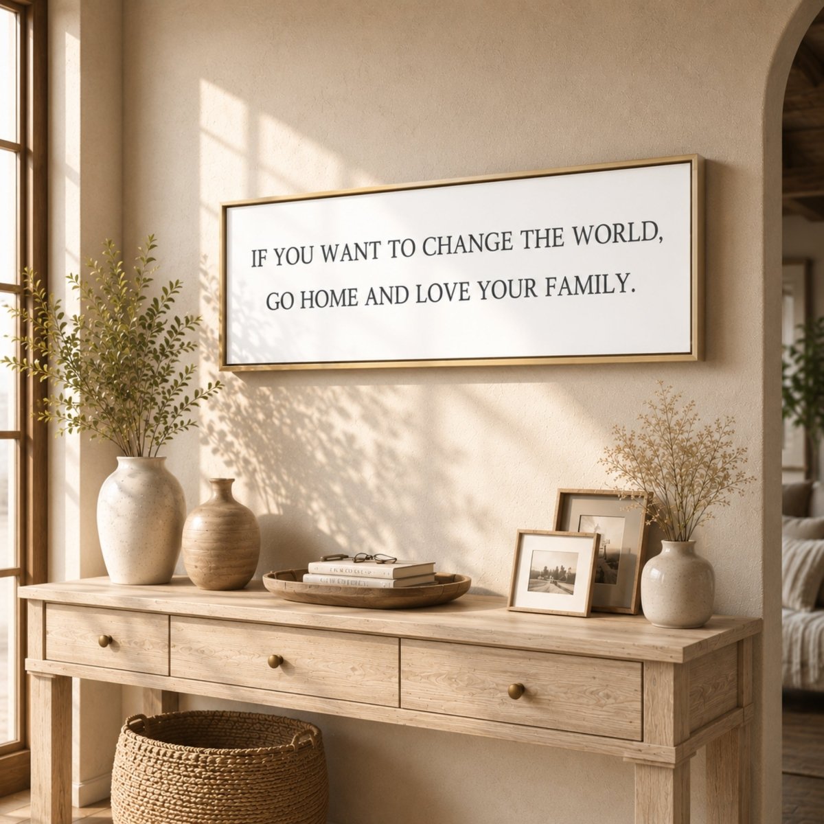 Inspirational Family Quote - Change The World Print | Love Your Family Sign - Lumberwave Creations