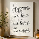 Inspirational Quote Print – Choose Happiness Sign | Calligraphy Wall Decor - Lumberwave Creations